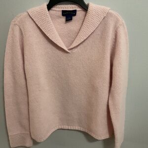 Charter Club Lambswool/Angora/Nylon Shawl Collar Sweater, Large